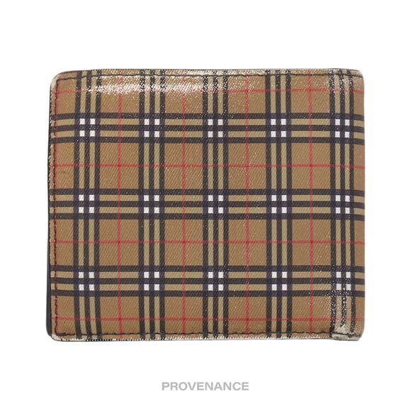 🔴 Burberry Bifold Wallet - Micro Nova Check Grey Leather - Picture 2 of 9